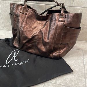 Anat Marin bronze leather tote NEW
